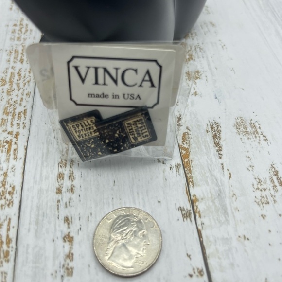 VINCA Spell Book Earrings, Black, OS, NWT - Picture 5 of 6